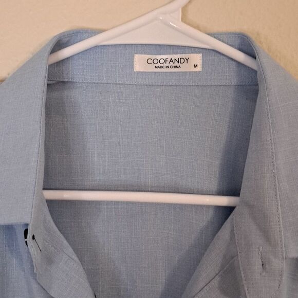 Coofandy blue button down shirt size medium NWT - Picture 2 of 6